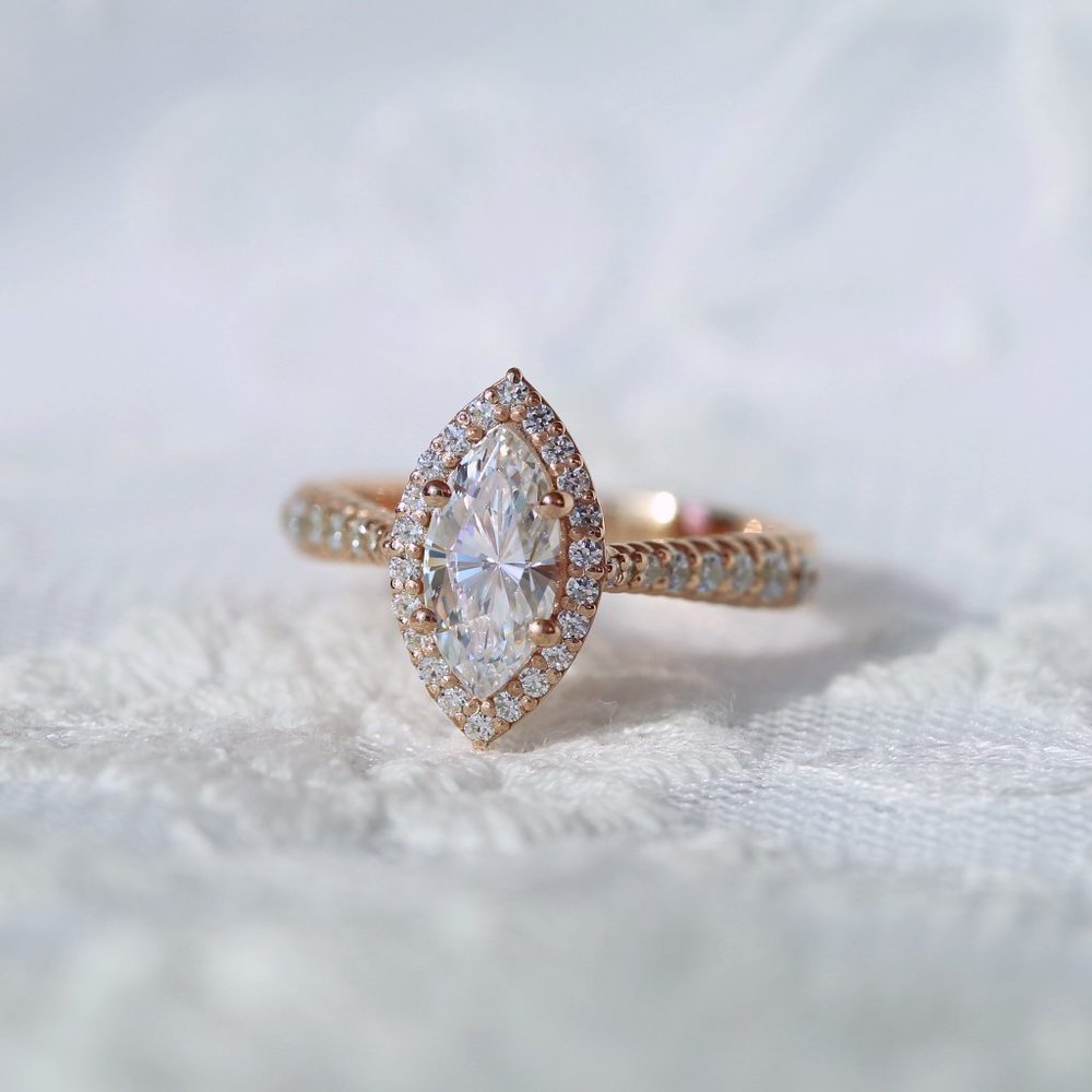 unicorn marquise solitaire ring marquise engagement ring unicorn ring